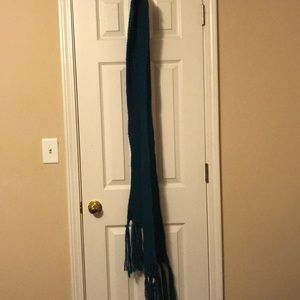 Teal knit scarf
